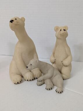2000 Quarry Critters Polar Bears Lot of 3, Porter Poncho Pam Second Nature